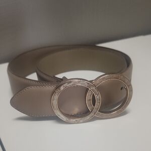 Express Tan Belt with Dual Ring Buckle